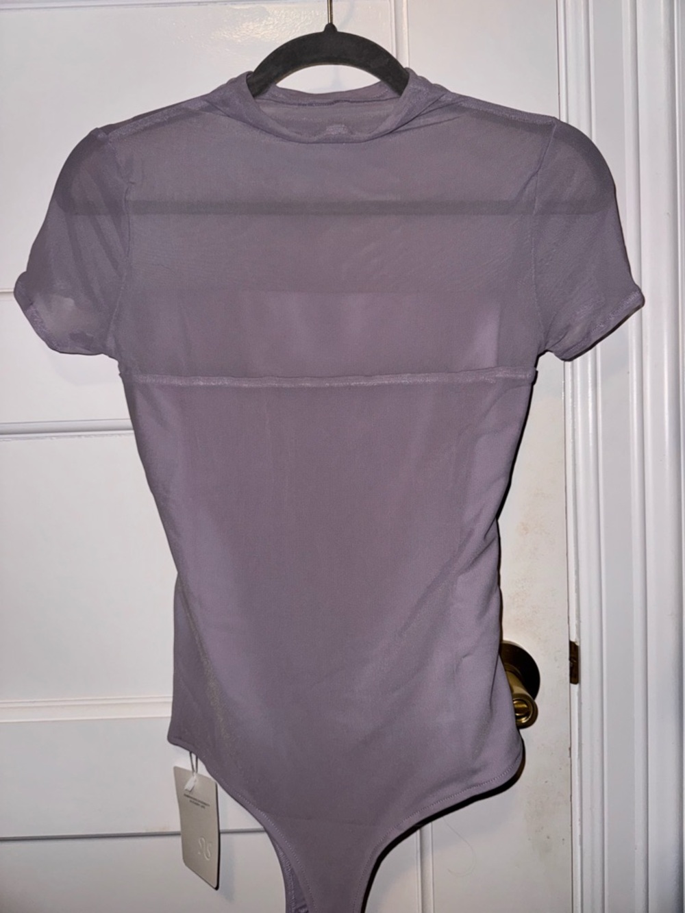 ReoRia Lavender Mesh Short-Sleeve Bodysuit